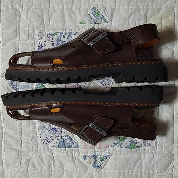 Timberland Full Grain Leather Fisherman's Sandals Size 10 M - Picture 3 of 7
